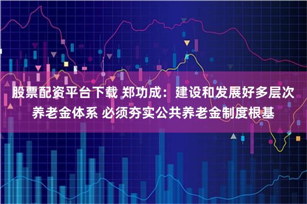 股票配资平台下载 郑功成：建设和发展好多层次养老金体系 必须夯实公共养老金制度根基